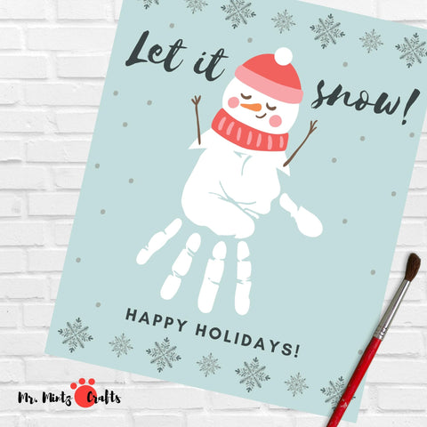 If you’re looking for a personalized Christmas gift your kids can make, try this handprint snowman! Download our snowman handprint craft and create a wonderful keepsake you will cherish forever.