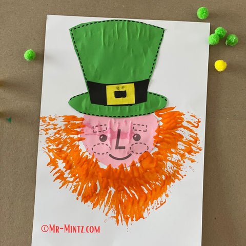 Leprechaun Craft with a Fork Print Beard