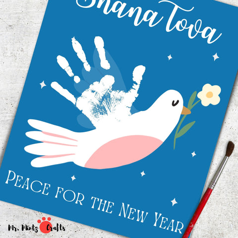 Create your own special keepsake with this adorable handprint craft template for Rosh Hashana. Make the Jewish New Year extra special.