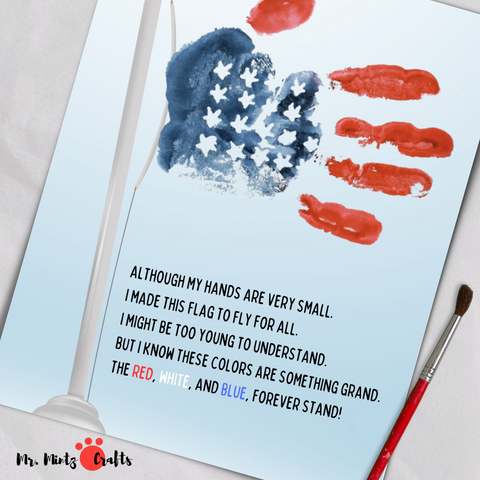 Celebrate the 4th of July with our US Flag Handprint Craft and poem, a meaningful tribute to the spirit of independence. Let your childs handprints showcase their love for America and the pride they feel as citizens.