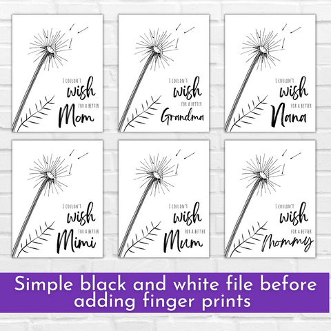 Mom will adore this simple fingerprint Mother's Day art which works great for even the littlest kids to give to mom.