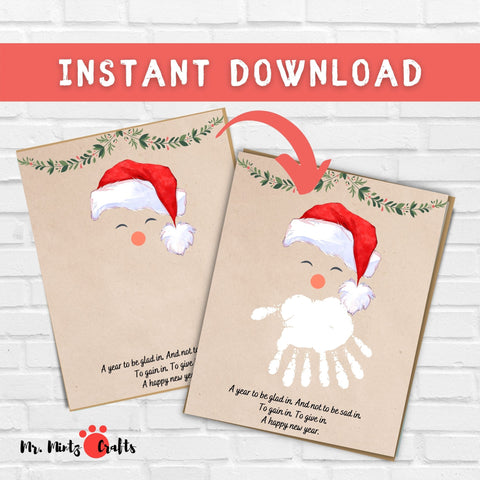 This easy Santa handprint craft is such an adorable keepsake! Kids will love making these Santa handprints as a Christmas craft and card.