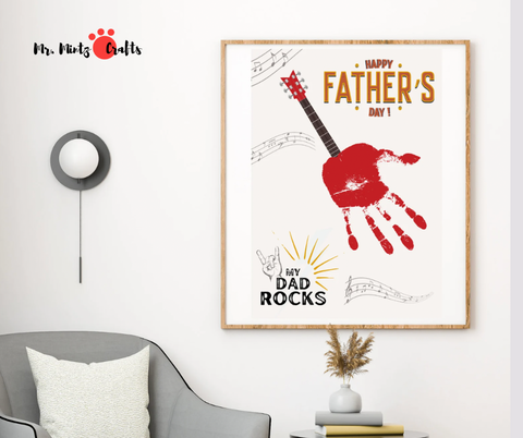 Handprint Art Craft for Fathers | My Dad Rocks