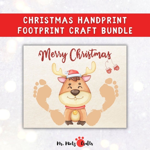Christmas Handprint Footprint Craft Bundle