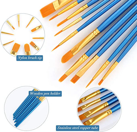 If you're serious about art, you'll know an artist is only as good as their tools - our paint brushes for acrylic painting come in a whole spectrum of sizes to help you achieve the detail you deserve. Includes sizes: 5/8 8 6 4 5 3 2 2 1 2/0.