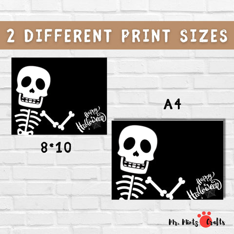 This Halloween Skeleton handprint art craft is perfect is an easy personalized gift for mom, dad, grandma, grandpa or any family member!