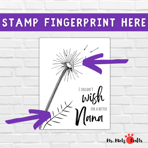 Mom will adore this simple fingerprint Mother's Day art which works great for even the littlest kids to give to mom.