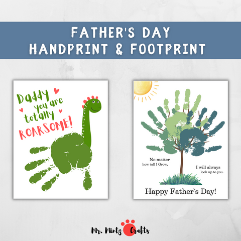 Looking for a gift for Dad? Check out our Father's Day hand and foot print templates. Personalize each design with your child's prints and create a unique keepsake that dad will cherish forever.