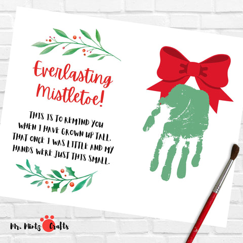 This Christmas Handprint Poem is the perfect gift to send home to the parents for the holidays. They will hang the mistletoe poem for years to come!