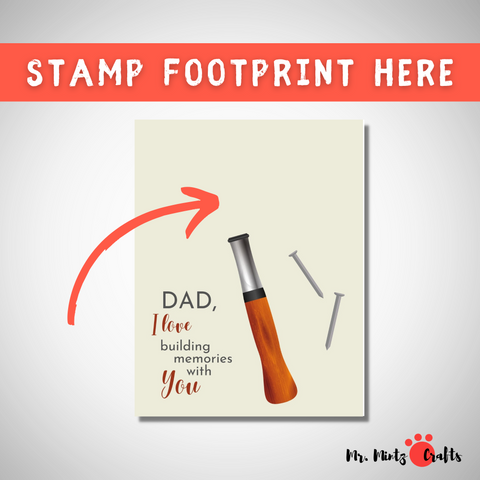 This footprint craft would make a great keepsake for dad!
