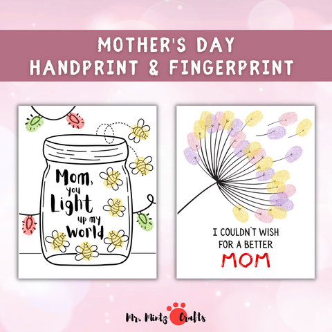 8 Mother's Day handprint and fingerprint gifts that kids can easily make for moms and grandmothers. Lovely keepsake crafts that mothers will love.