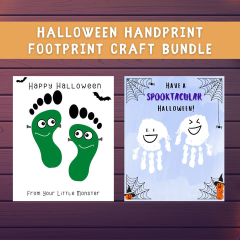 Looking for a spooky activity to do with the kids? Then check out these awesome Halloween handprint and footprint crafts!