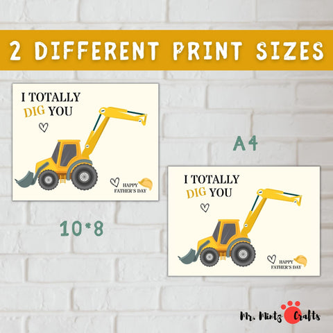 Make Fathers Day special with our construction-themed handprint craft. I totally dig you is the perfect message to show your construction-loving dad how much you care.