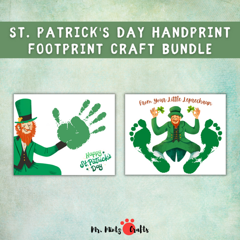 Adorable St Patricks Day Handprint Craft is such a fun art project to try in March! Cute St Patrick's Day arts and crafts for kids!!