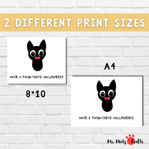 A cute and cheeky Halloween Bat handprint craft for kids. Great for Halloween party decorations, greeting cards.