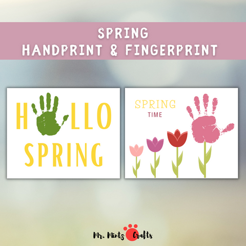 Say goodbye to Winter and celebrate Spring with these pretty crafts! All ideas are Spring Handprint and Fingerprint Crafts that kids will love.