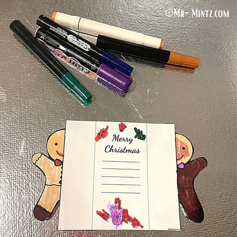 These printable Christmas cards come in five different designs with either a Santa Сlaus, Сhristmas Tree, Grinch, Snowman, Gingerbread Man.
