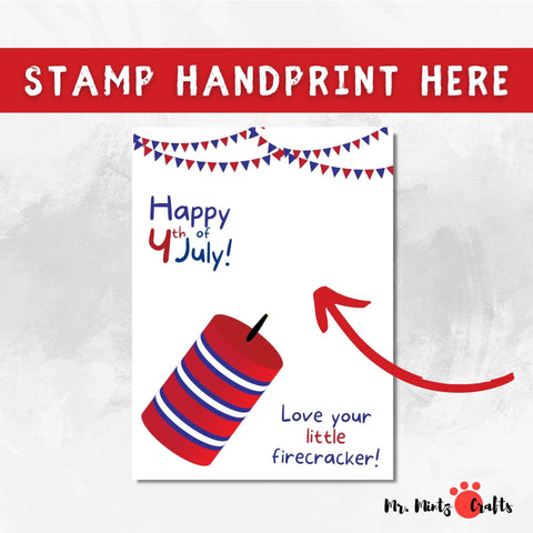 Handprint Fireworks Gather up the kids for this simple patriotic handprint art project. Makes a great 4th of July craft!