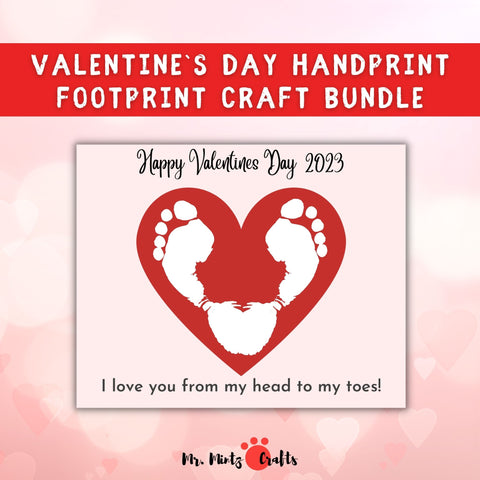 Valentine's Day Handprint Art, I Love You Berry Much, DIY