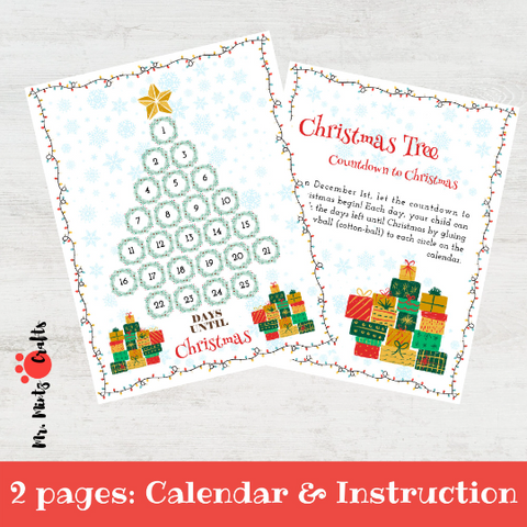 Make the countdown to Christmas fun for your children or students with our printable Christmas countdown calendars! Just print this Christmas Countdown Calendar and hang it on your wall by December 1st. Decide what your child will use to cover one number each day.
