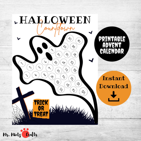 Printable Halloween Countdown Calendar for Kids