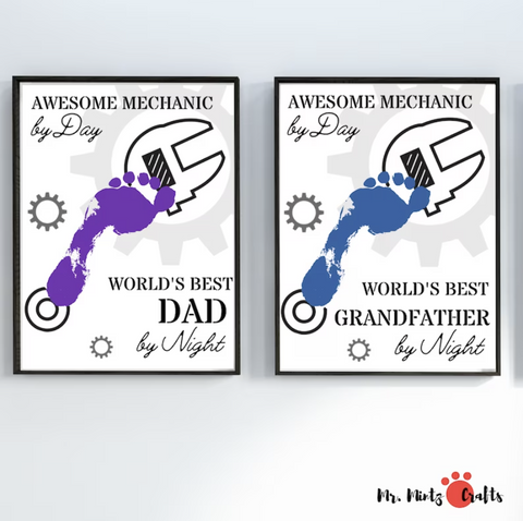 Father's Day Baseball Handprint Card – Mr. Mintz Crafts