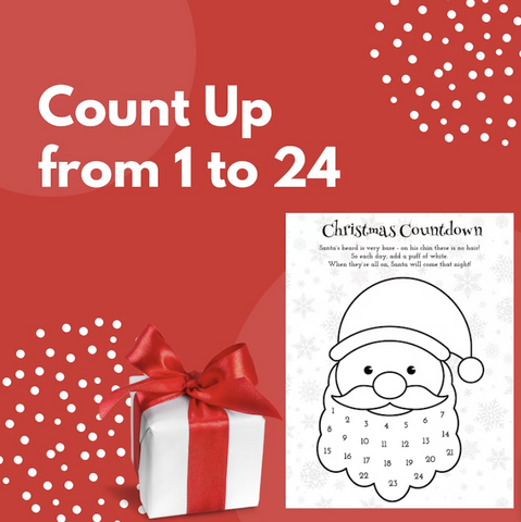 Make the countdown to Christmas fun for your children or students with our printable Christmas countdown calendars! Just print this Christmas Countdown Calendar and hang it on your wall by December 1st. Decide what your child will use to cover one number each day.