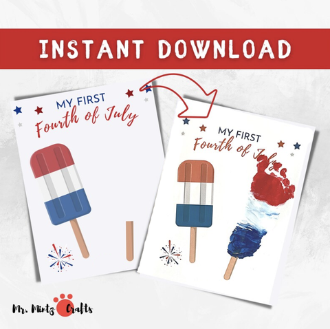 This 4th of July handprint art is the perfect activity! A great art craft for babies, kids, and children to celebrate the 4th of July Independence Day!