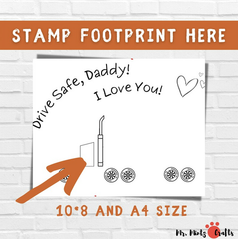 Grab your little one's hand & make this adorable footprint card. These art ideas are a MUST for EVERY DAD!