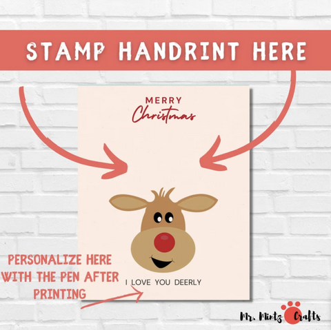 If you’re looking for a personalized Christmas gift your kids can make, try these handprint craft! This Christmas Handprint Craft is the perfect gift to send home to the parents for the holidays.