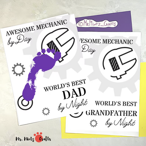 Father's Day Footprint Art projects make a perfect DIY Father's Day gift!