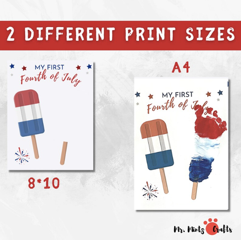 This 4th of July handprint art is the perfect activity! A great art craft for babies, kids, and children to celebrate the 4th of July Independence Day!