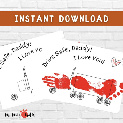 Grab your little one's hand & make this adorable footprint card. These art ideas are a MUST for EVERY DAD!