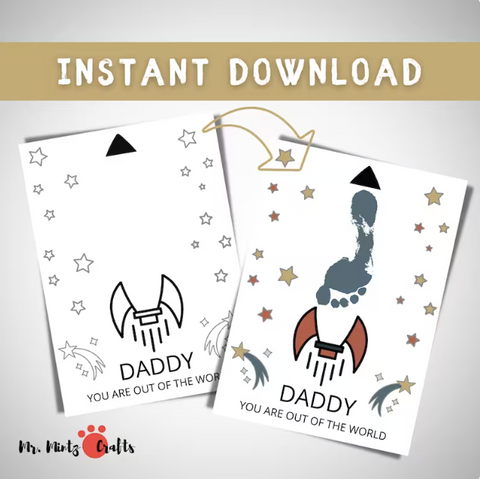 Celebrate your dad and show your love and appreciation with this fast and easy art activity using our Father's Day Footprint Craft.