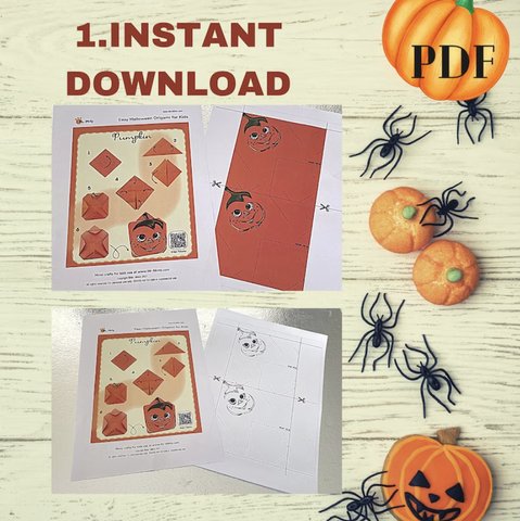 Make these Jack O'Lantern Origami. You will be able to make these simple crafts with these printable templates.