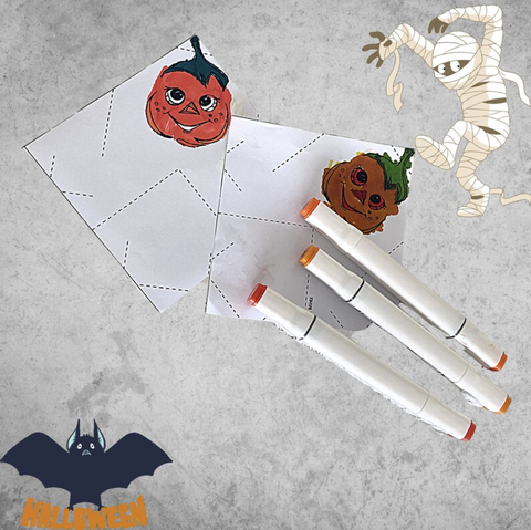 Make these Jack O'Lantern Origami. You will be able to make these simple crafts with these printable templates.