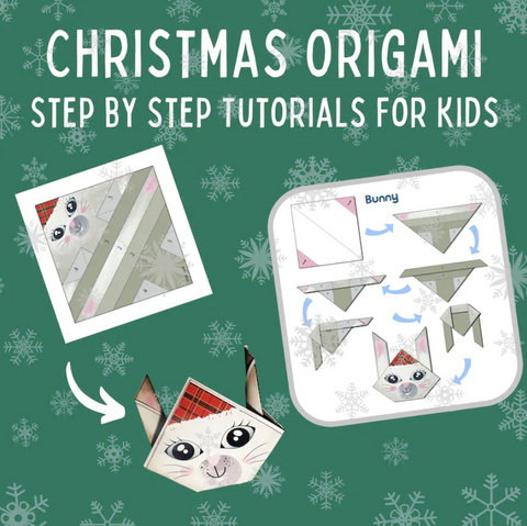 In Easy Christmas Origami, your kids are going to learn how to magically transform a piece of paper into cute animal figures in no time at all!