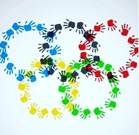 Olympic Rings Handprint Crafts