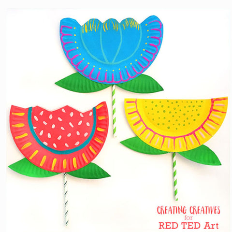 Paper Plate Flower Craft For Kids