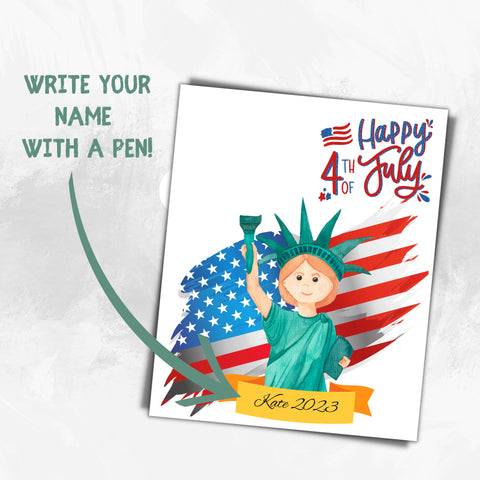 It's a fun way to learn about our beautiful nation's history this 4th of July. Handprint Crafts made easy: Just print and stamp handprints.