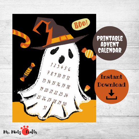 Printable Halloween Countdown Calendar for Kids