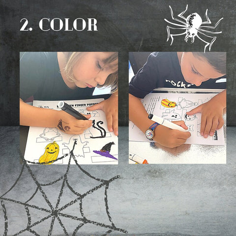 Make these Halloween Finger Puppets including Jack’O Lanterns, skeleton, bat, black cat, witch hat, ghost. You will be able to make these simple crafts with these printable templates.