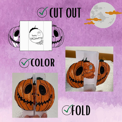 This Halloween Pop Up Card is super easy for kids to make using our printable template. Say Happy Halloween with this spooky card.