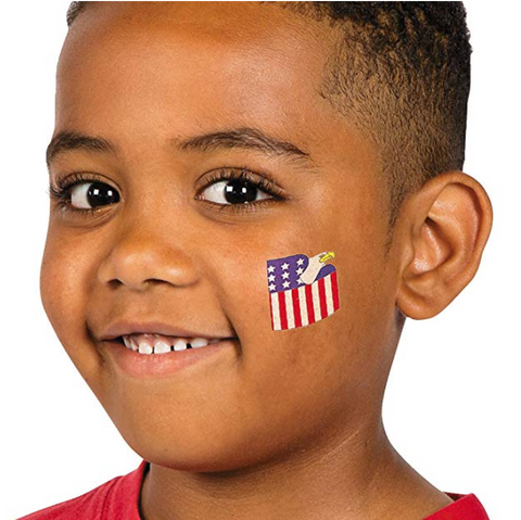 Glitter Patriotic Temporary Tattoos