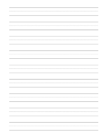 Kindergarten Writing Paper With Lines For ABC Kids Ages 3-6 – Mr. Mintz ...