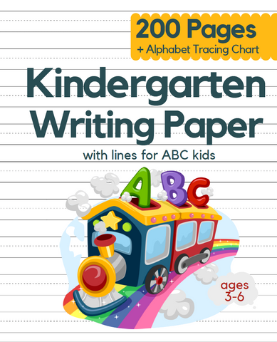 Kindergarten writing paper with lines for ABC kids – Mr. Mintz Crafts