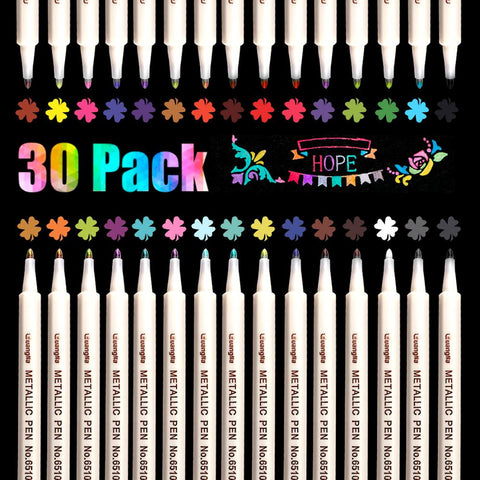 PINTAR Metallic Markers/Pens Paint for Rock Painting, Wood, Glass, Leather  - Pack of 14, 1 - Fry's Food Stores