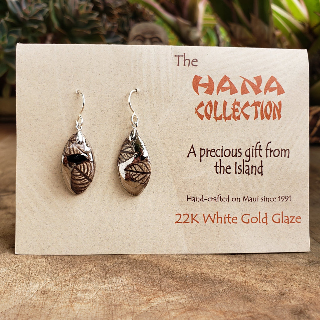 The Hana Collection White Gold Earrings-Medium - Maui Woke