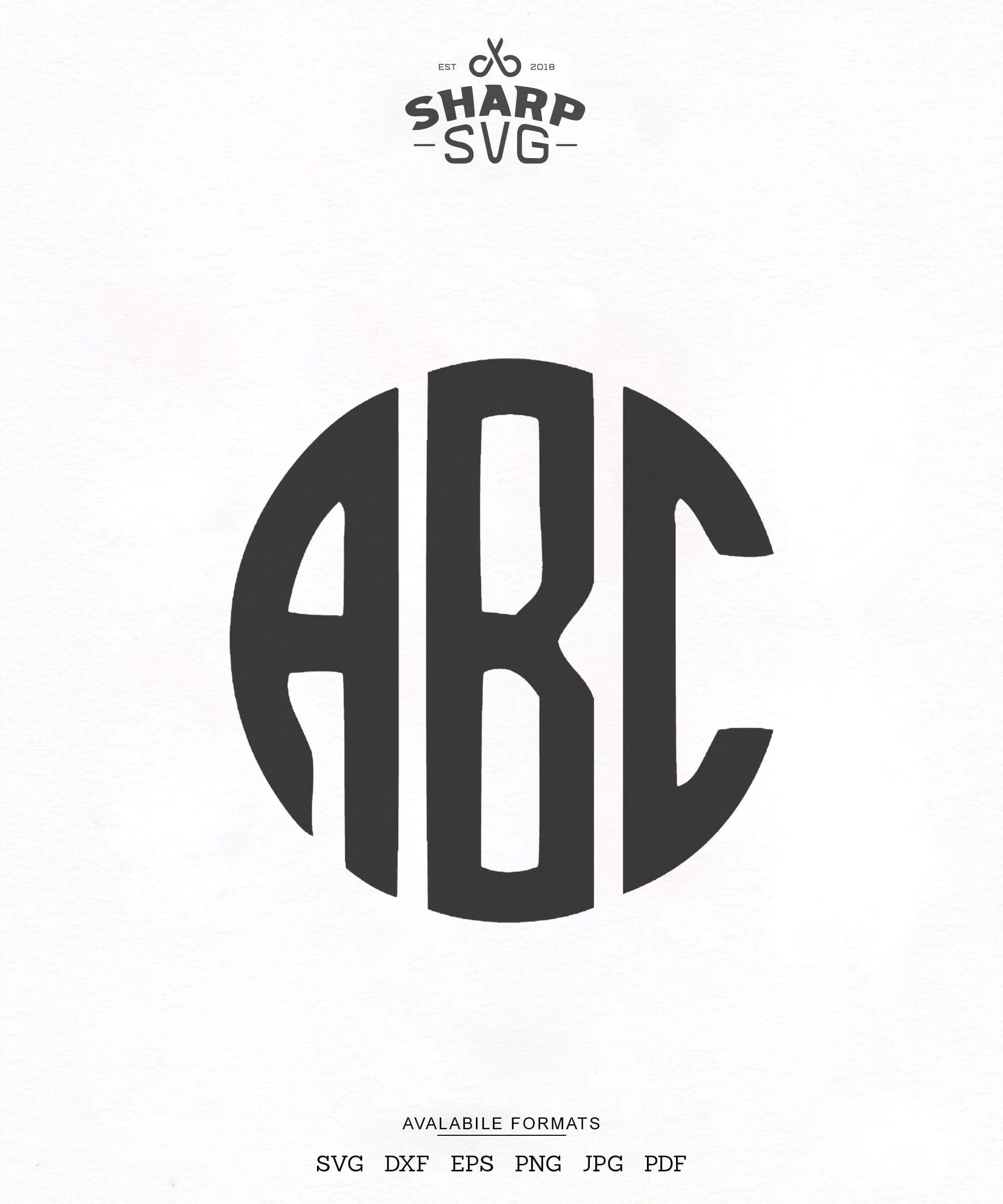 Download Circle Alphabet Monogram Svg Free Svg Files Sharpsvg