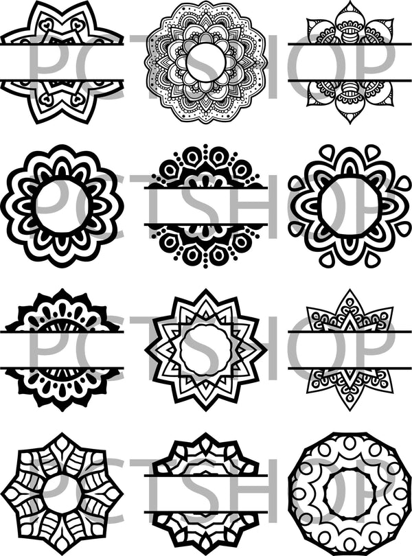 Download Mandala Monogram Frame SVG | FREE SVG FILES | SharpSVG